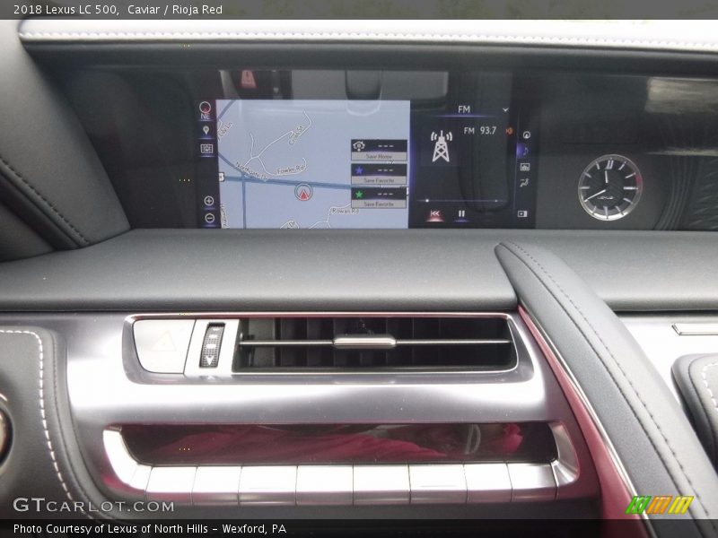 Navigation of 2018 LC 500