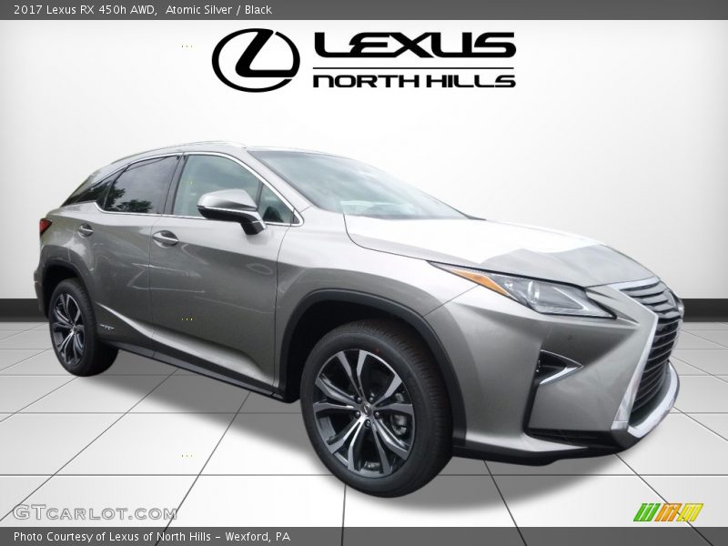 Atomic Silver / Black 2017 Lexus RX 450h AWD