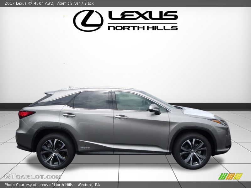 Atomic Silver / Black 2017 Lexus RX 450h AWD