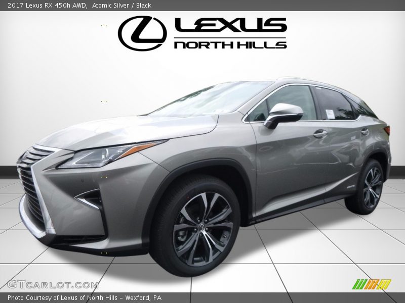 Atomic Silver / Black 2017 Lexus RX 450h AWD