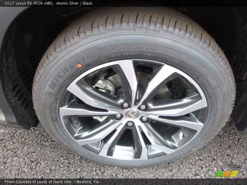 Atomic Silver / Black 2017 Lexus RX 450h AWD