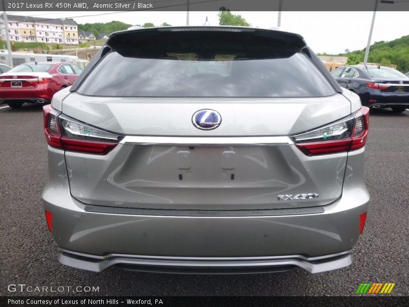 Atomic Silver / Black 2017 Lexus RX 450h AWD