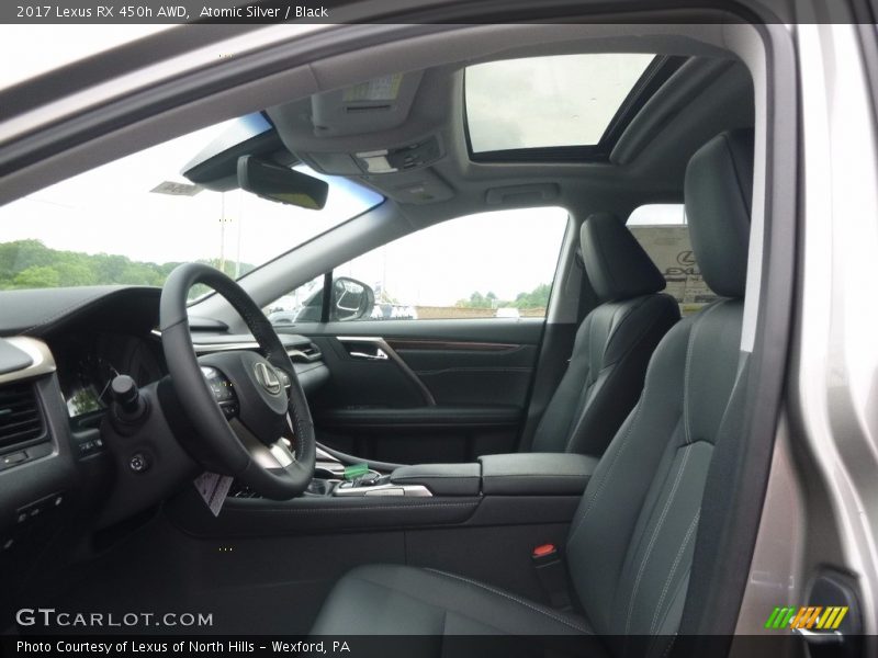 Atomic Silver / Black 2017 Lexus RX 450h AWD