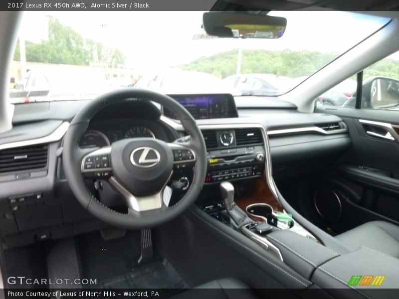 Atomic Silver / Black 2017 Lexus RX 450h AWD