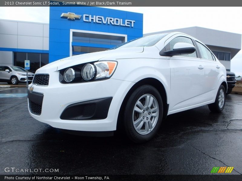 Summit White / Jet Black/Dark Titanium 2013 Chevrolet Sonic LT Sedan