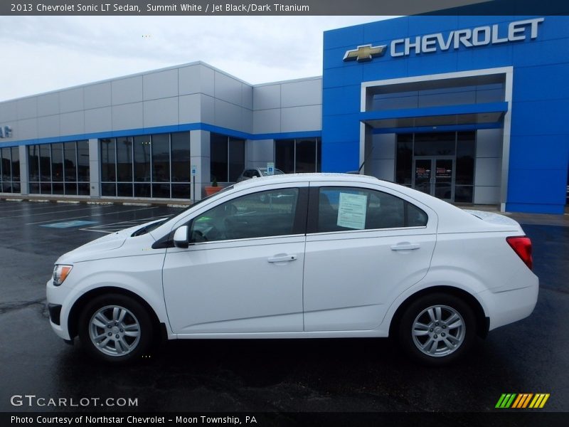 Summit White / Jet Black/Dark Titanium 2013 Chevrolet Sonic LT Sedan