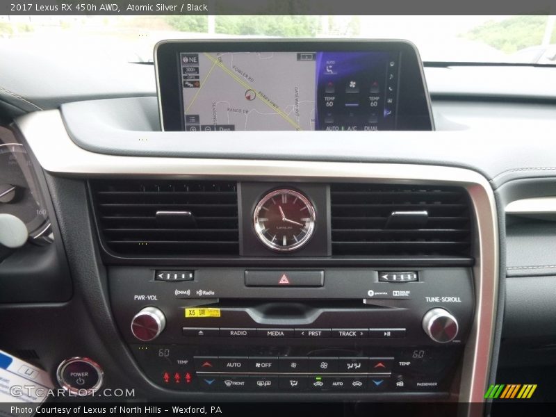 Atomic Silver / Black 2017 Lexus RX 450h AWD