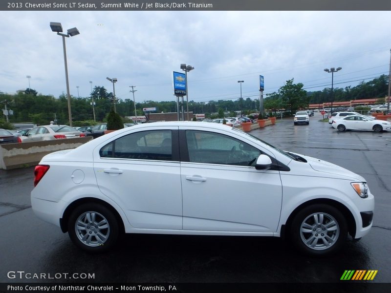 Summit White / Jet Black/Dark Titanium 2013 Chevrolet Sonic LT Sedan
