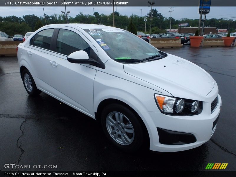 Summit White / Jet Black/Dark Titanium 2013 Chevrolet Sonic LT Sedan