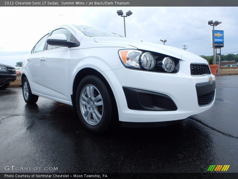 Summit White / Jet Black/Dark Titanium 2013 Chevrolet Sonic LT Sedan