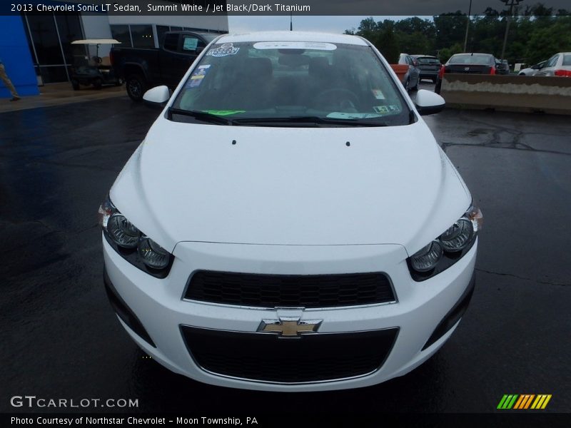 Summit White / Jet Black/Dark Titanium 2013 Chevrolet Sonic LT Sedan