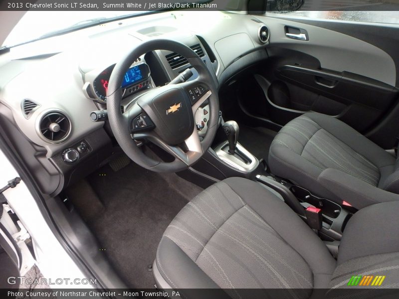 Summit White / Jet Black/Dark Titanium 2013 Chevrolet Sonic LT Sedan