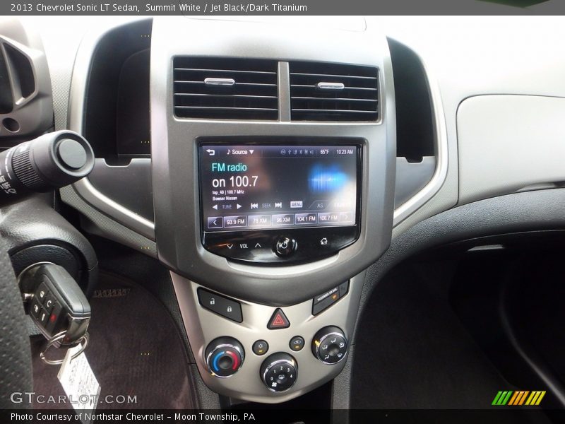 Summit White / Jet Black/Dark Titanium 2013 Chevrolet Sonic LT Sedan