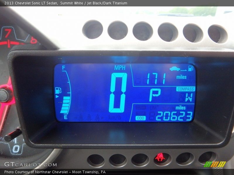 Summit White / Jet Black/Dark Titanium 2013 Chevrolet Sonic LT Sedan