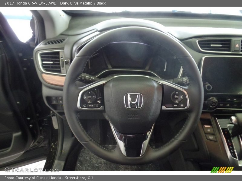 Dark Olive Metallic / Black 2017 Honda CR-V EX-L AWD