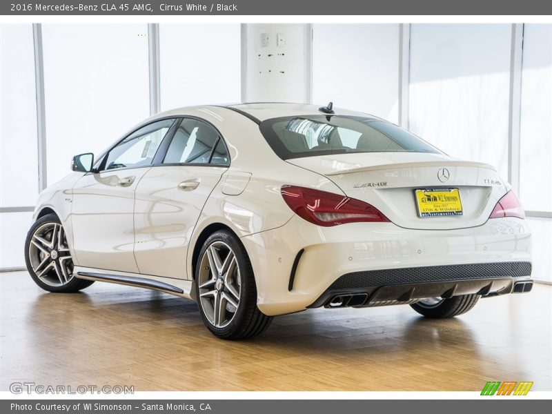 Cirrus White / Black 2016 Mercedes-Benz CLA 45 AMG