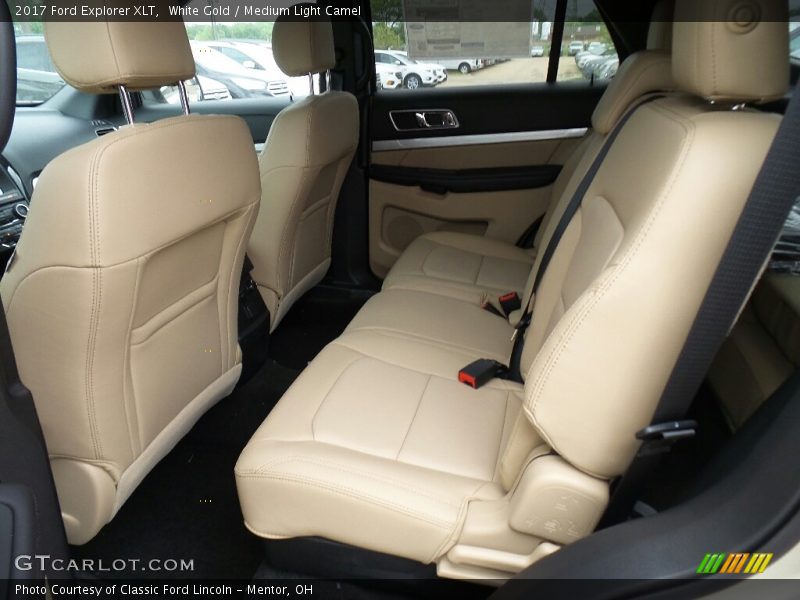 White Gold / Medium Light Camel 2017 Ford Explorer XLT