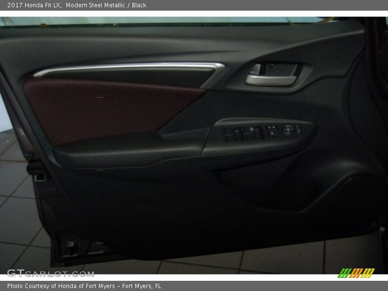Modern Steel Metallic / Black 2017 Honda Fit LX