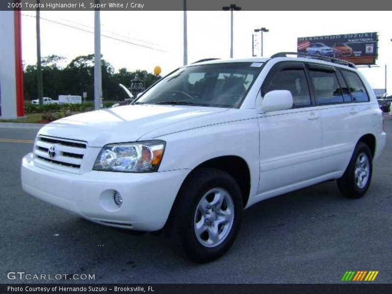 Super White / Gray 2005 Toyota Highlander I4