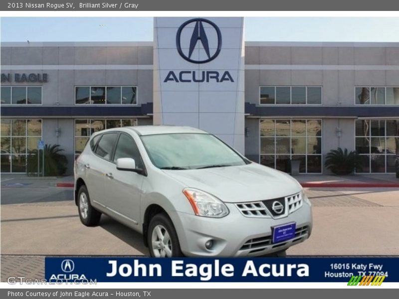 Brilliant Silver / Gray 2013 Nissan Rogue SV