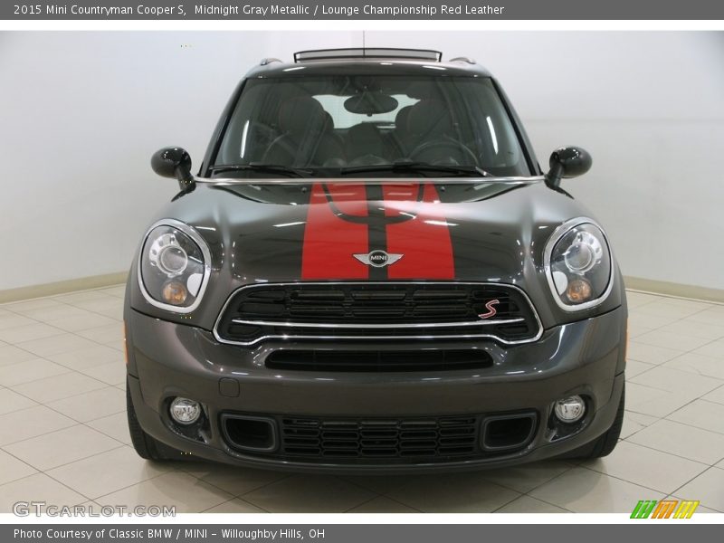 Midnight Gray Metallic / Lounge Championship Red Leather 2015 Mini Countryman Cooper S