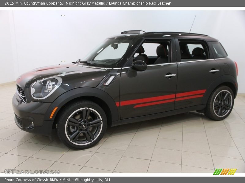 Midnight Gray Metallic / Lounge Championship Red Leather 2015 Mini Countryman Cooper S