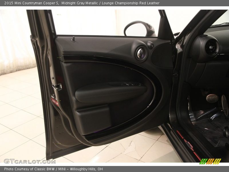Midnight Gray Metallic / Lounge Championship Red Leather 2015 Mini Countryman Cooper S