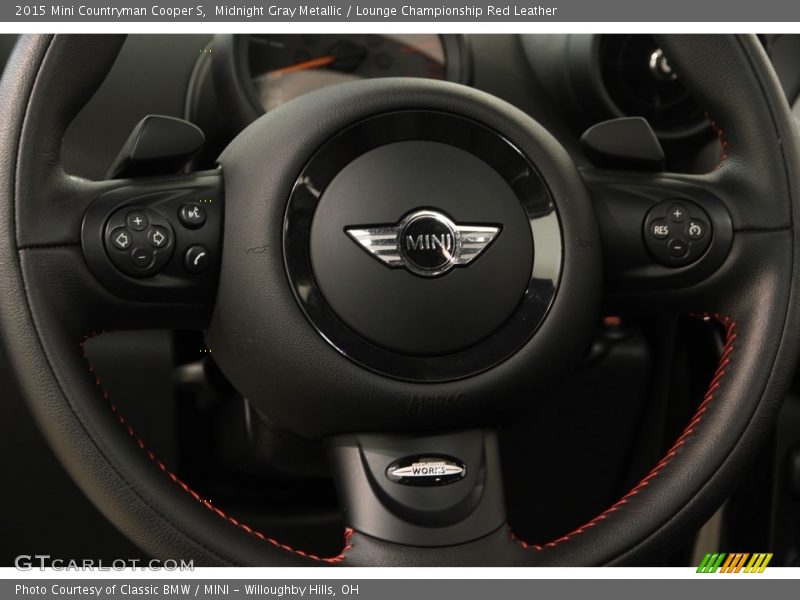 Midnight Gray Metallic / Lounge Championship Red Leather 2015 Mini Countryman Cooper S