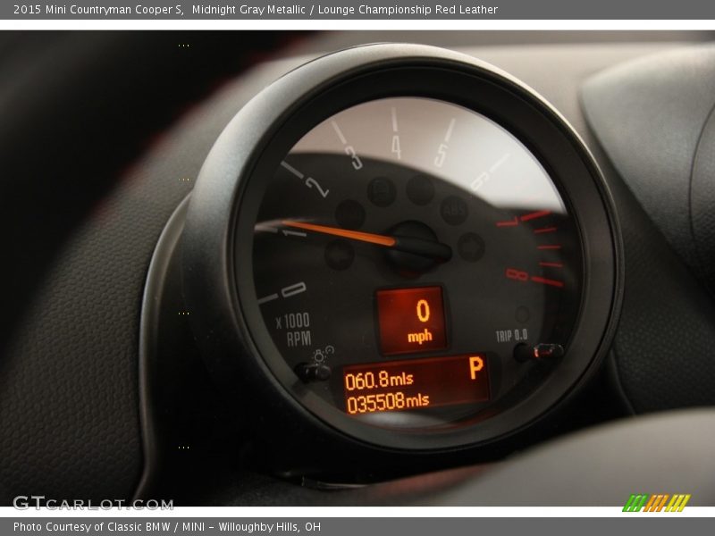 Midnight Gray Metallic / Lounge Championship Red Leather 2015 Mini Countryman Cooper S