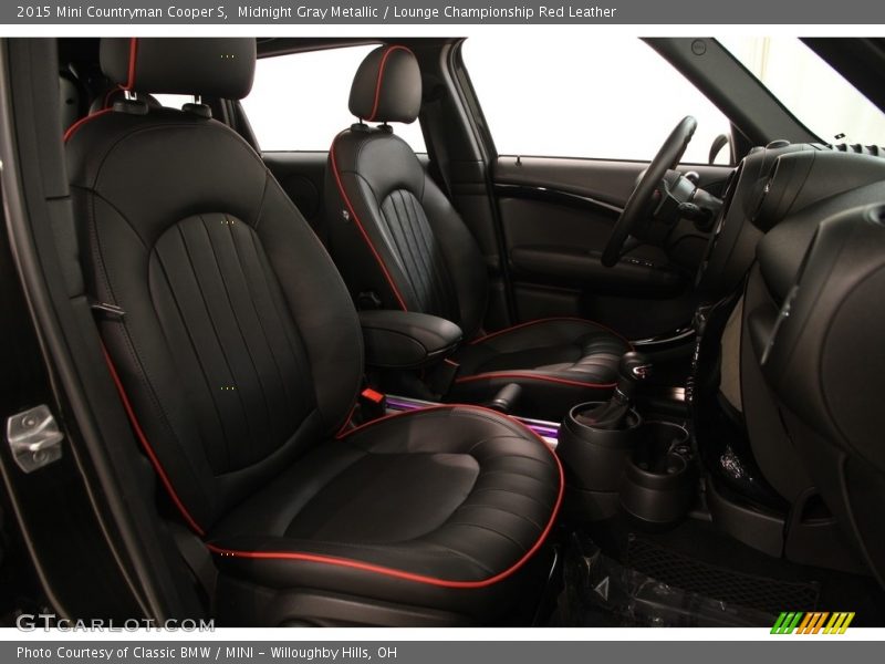 Midnight Gray Metallic / Lounge Championship Red Leather 2015 Mini Countryman Cooper S