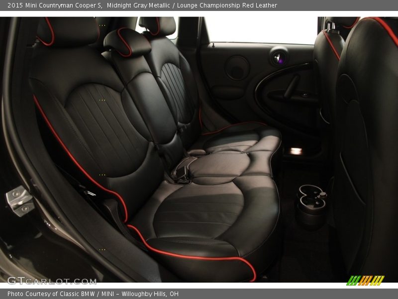 Midnight Gray Metallic / Lounge Championship Red Leather 2015 Mini Countryman Cooper S