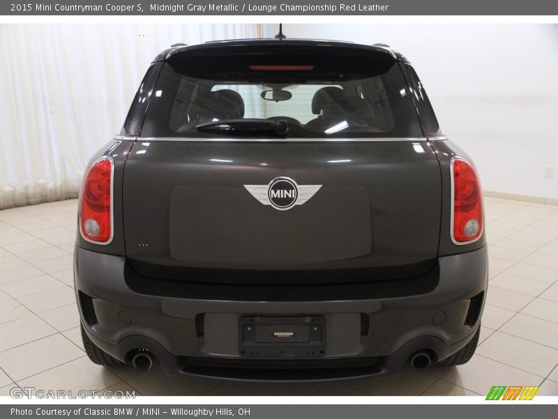 Midnight Gray Metallic / Lounge Championship Red Leather 2015 Mini Countryman Cooper S
