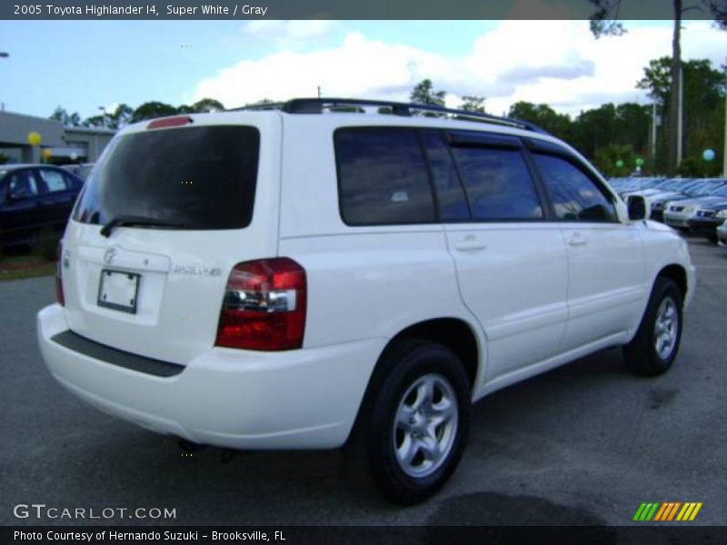 Super White / Gray 2005 Toyota Highlander I4