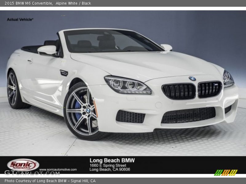 Alpine White / Black 2015 BMW M6 Convertible