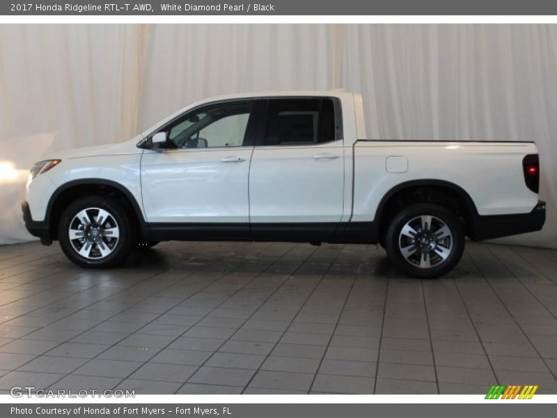 White Diamond Pearl / Black 2017 Honda Ridgeline RTL-T AWD