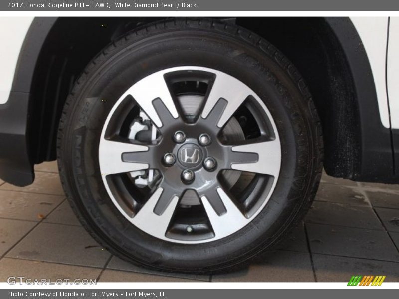 White Diamond Pearl / Black 2017 Honda Ridgeline RTL-T AWD