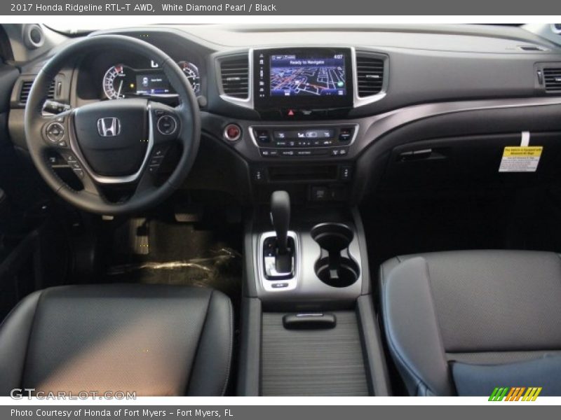 White Diamond Pearl / Black 2017 Honda Ridgeline RTL-T AWD