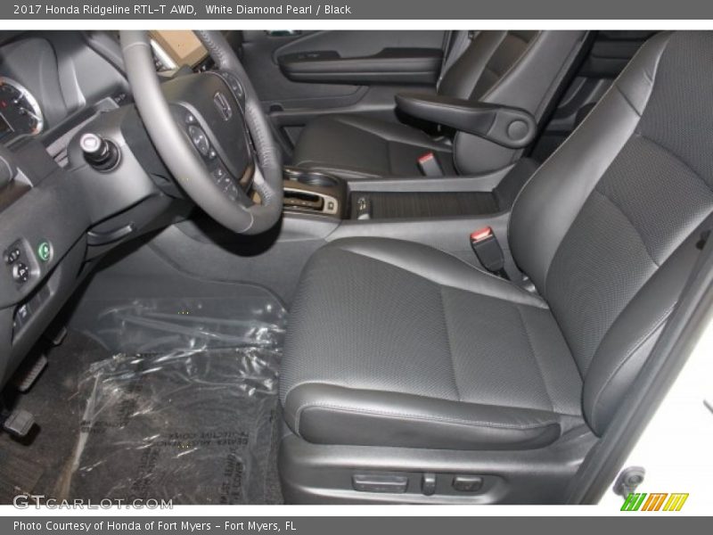White Diamond Pearl / Black 2017 Honda Ridgeline RTL-T AWD
