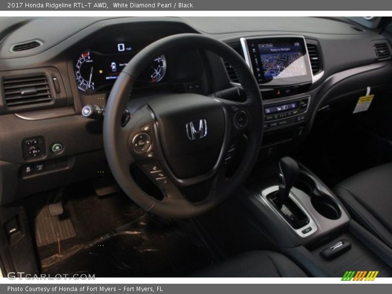 White Diamond Pearl / Black 2017 Honda Ridgeline RTL-T AWD
