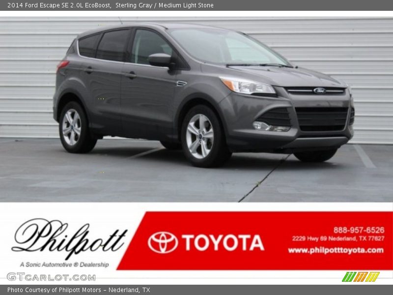 Sterling Gray / Medium Light Stone 2014 Ford Escape SE 2.0L EcoBoost