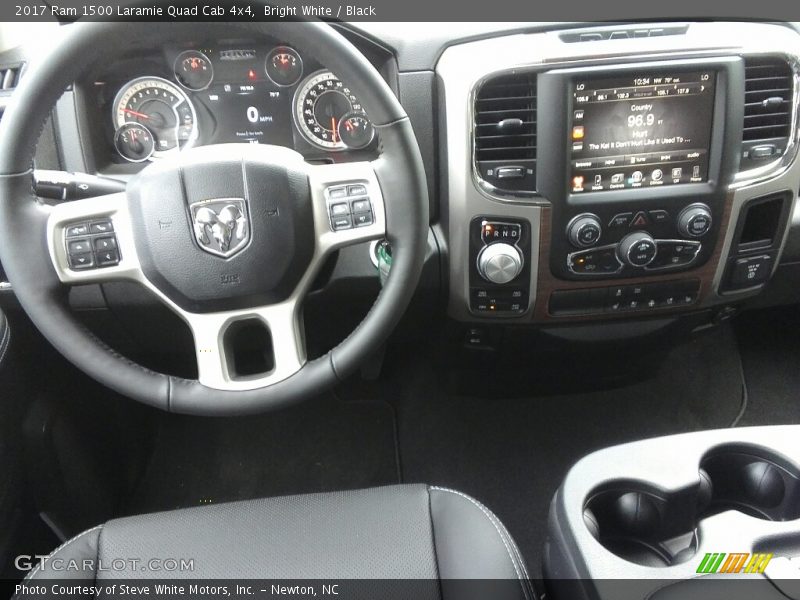 Bright White / Black 2017 Ram 1500 Laramie Quad Cab 4x4