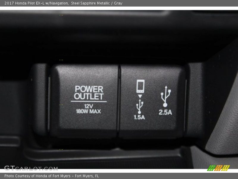 Steel Sapphire Metallic / Gray 2017 Honda Pilot EX-L w/Navigation