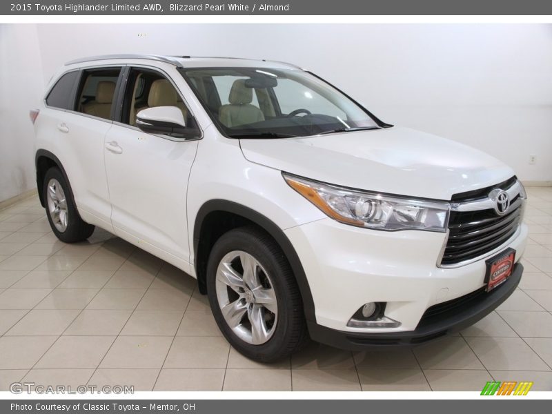 Blizzard Pearl White / Almond 2015 Toyota Highlander Limited AWD