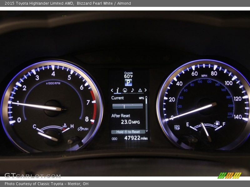 Blizzard Pearl White / Almond 2015 Toyota Highlander Limited AWD