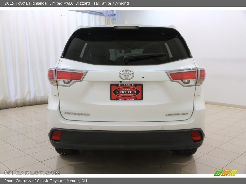 Blizzard Pearl White / Almond 2015 Toyota Highlander Limited AWD