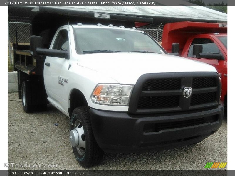 Bright White / Black/Diesel Gray 2017 Ram 3500 Tradesman Regular Cab 4x4 Chassis