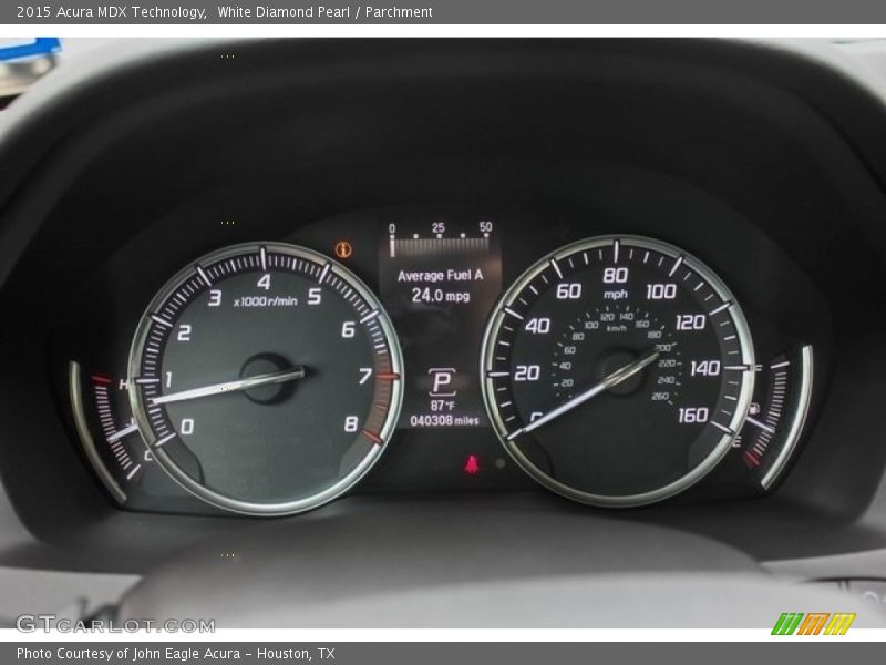 White Diamond Pearl / Parchment 2015 Acura MDX Technology