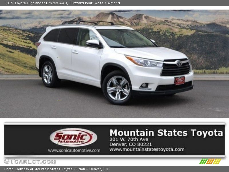 Blizzard Pearl White / Almond 2015 Toyota Highlander Limited AWD