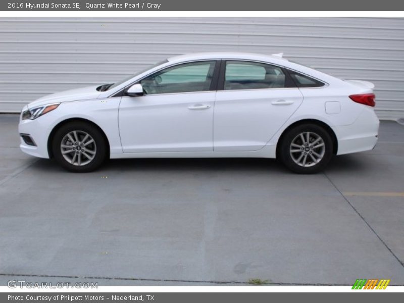 Quartz White Pearl / Gray 2016 Hyundai Sonata SE