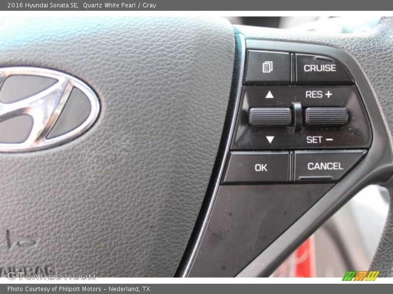 Quartz White Pearl / Gray 2016 Hyundai Sonata SE